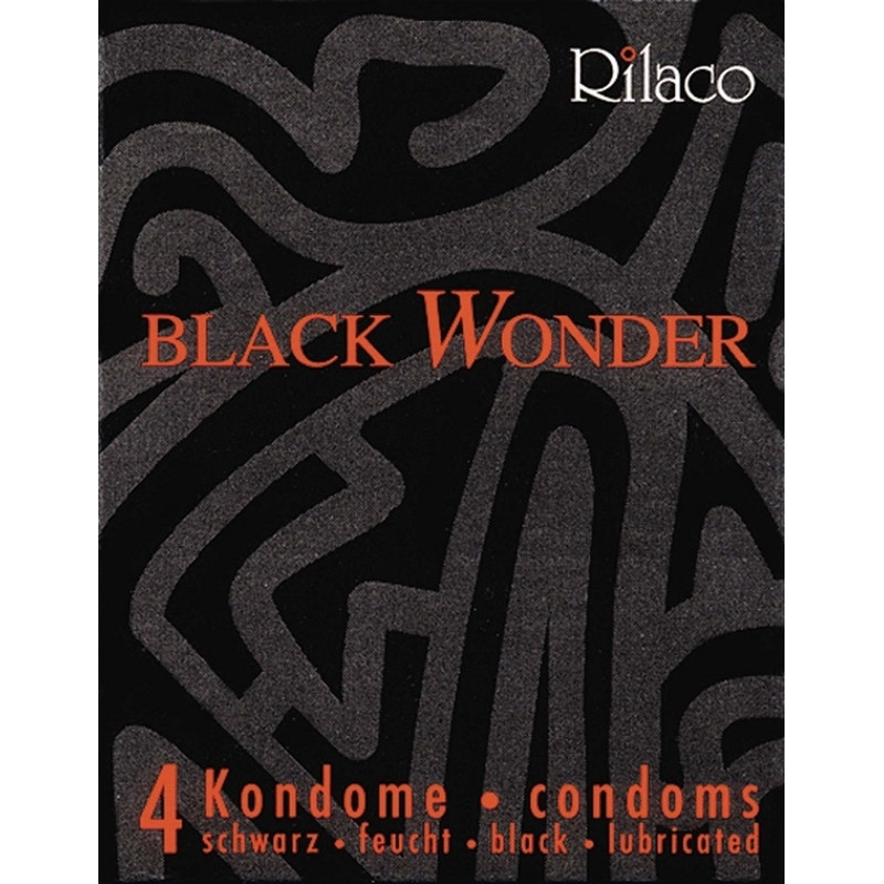 RILACO Préservatif  noir Black Wonder par 4