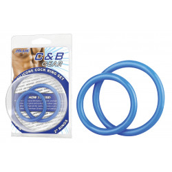 BLUE LINE C&B GEAR Double Cockring Silicone Bleu