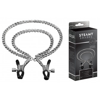 STEAMY SHADES Adjustable Double Chain Nipple Clamps