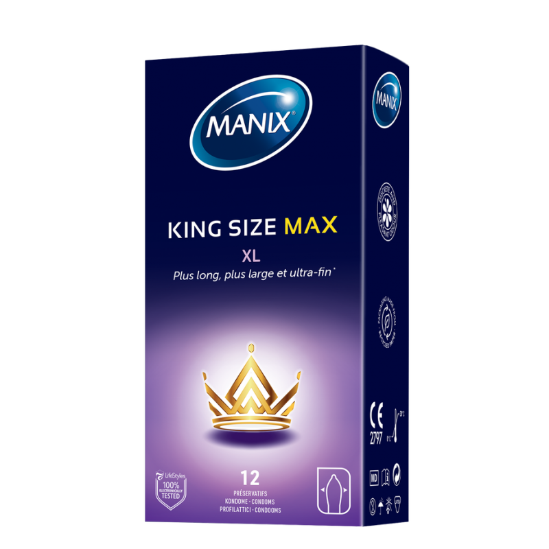 Preservatifs King size Max XL par 12 Manix